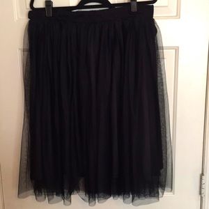 Black tulle skirt